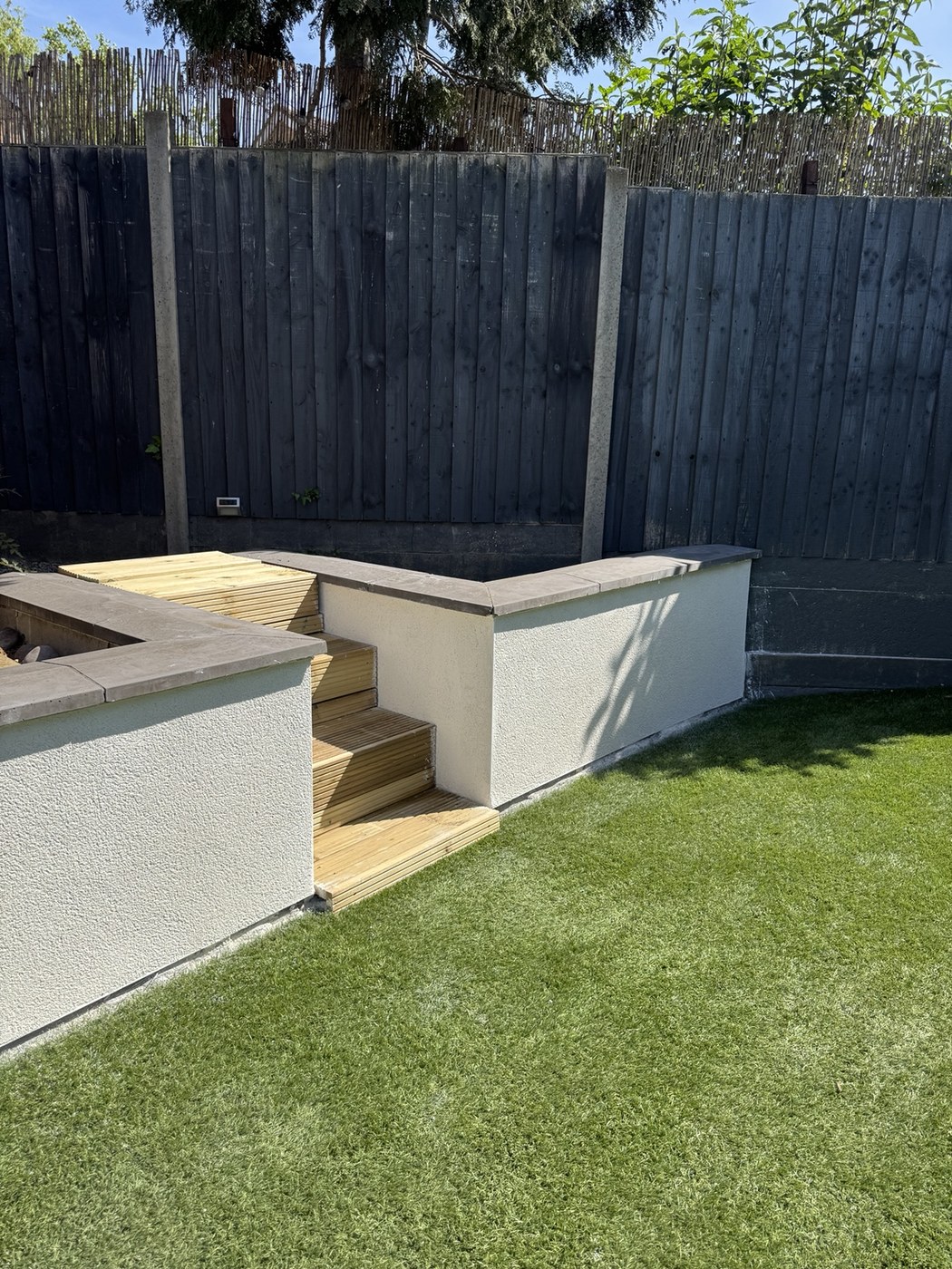 Rendered garden wall